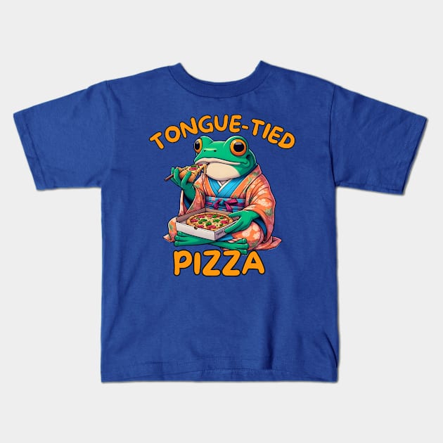 Pizza frog Kids T-Shirt by Japanese Fever